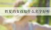 姓夏的女孩取什么名字好听