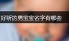 好听的男宝宝名字有哪些