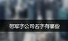 带军字公司名字有哪些