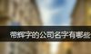 带辉字的公司名字有哪些