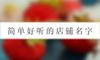 简单好听的店铺名字