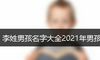 李姓男孩名字大全2021年男孩名