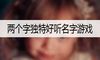 两个字独特好听名字游戏