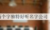 两个字独特好听名字公司