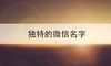 独特的微信名字