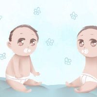 猴子的宝宝适合老虎的婴儿，猴子老虎不在一起。