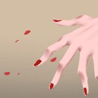 女孩的生命线和智慧线的手