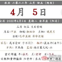 在前2022年在月历的第二天中排名前五是什么？