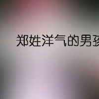 郑姓洋气的男孩名字
