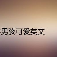 名字男孩可爱英文