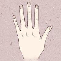 四条线是四行,没有发型或太阳能线的人。