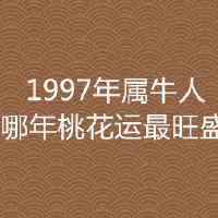 属牛97年桃花运是哪年最充沛