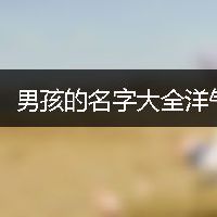 男孩的名字大全洋气好听