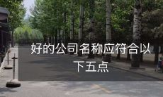 标准:一个成功企业的命名必须满足五项要求