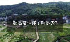 有关大家在起名时需要知道的知识,你掌握得有多少?