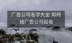 详细介绍广告公司命名方法及名字推荐,帮助您顺利选取适合自己公司的名字