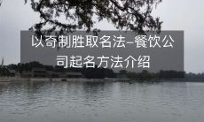 介绍奇招制胜——餐饮公司的独特命名方式