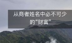 商家必备的“财富”元素：从姓名出发探讨成功之路