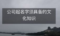 必备文化知识:如何为公司取名?
