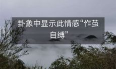 揭示卦象所指出“自我束缚，深陷困境”的情感状态