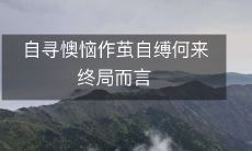 从自我懊恼到茧般自缚,探讨终局何以而言