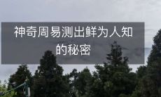 揭开神秘面纱:周易揭示人们不为所知的惊人秘密