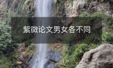 的紫微命盘分析:通过考察男女特异性展示紫微论文的不同研究视角