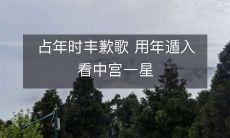 通过年份的变化,观察中宫一星,吟咏丰收与欠收的歌咏