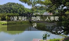 九星时序、地理情形、人事交互之总结引言