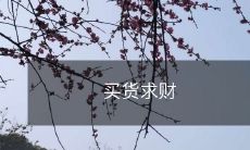 寻求购买货物的机会以获取财富的经验和建议