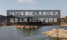 预测:1977年出生的属蛇人,未来5年大运究竟如何呢?让我们一起探讨探讨,看看到了2023年的时候他们的运势发展情况如何!