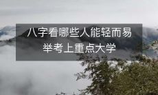 如何利用八字预测哪些人能毫不费力地考上顶尖大学？
