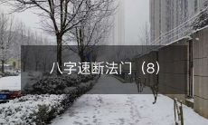 用八字和姓名快速分析人生命运的方法——八字速断法门(第8部分)