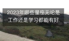 2023年哪些星座无论是在职场还是学业中都将拥有幸运荣光?