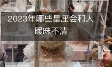 在2023年,哪些星座可能会和人陷入暧昧关系、情感纠葛或者暗恋之中?