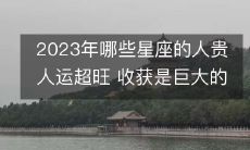 2023年贵人运超旺的星座有哪些?他们将迎来巨大的收获!