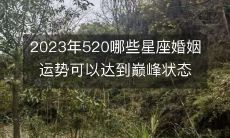 2023年520日，哪些星座婚姻运势将达到顶峰状态？