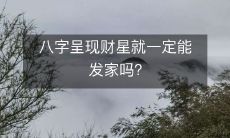 八字中出现财星是否一定预示成功发家?