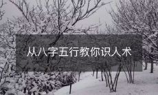 通过八字五行技巧提升你的人际洞察力:探索识人术的奥秘