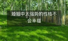 过于强势的个性在婚姻中往往难以获得幸福成功
