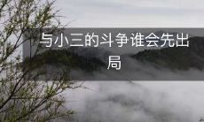 在与小三的殊死搏斗中,最终谁将率先离开场?