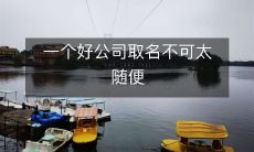 在选择公司名字时要谨慎,因为一个好公司取名不可太随便