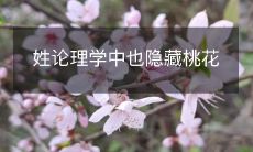 在姓氏学领域，我们也能够发现桃花的信息存在！