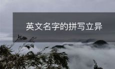 探索英文名字拼写的多种变化及其背后的文化意义