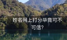 网上姓名打分评分的可靠性是否具有充分的信赖度?