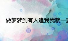 做梦时梦到有人追赶自己，一直奔跑的图景暗示了怎样的心理状态？