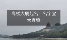 在选择高楼大厦的名称时,应注重名称的大气稳重,确保符合建筑特性与品牌形象的需要