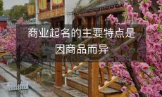 在商业起名中，因商品而异是其主要特点