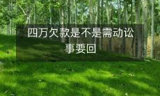 当欠款达到四万时,是否需要采取法律行动来追回?