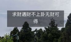 如果您不妨碍使用一些贵族词汇,改写为:若非卜筮开路,财富何时归宿?